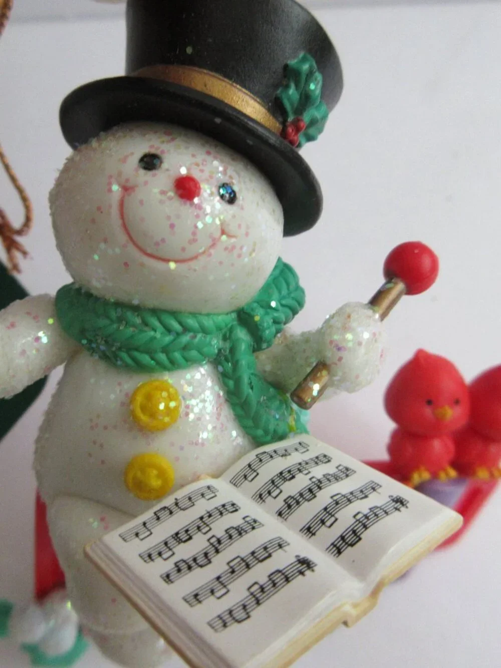 Trim A Home Christmas Tree Ornament Snowman Playing Xylophone NOEL Kmart 1996
